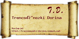 Trencsánszki Dorina névjegykártya