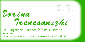 dorina trencsanszki business card